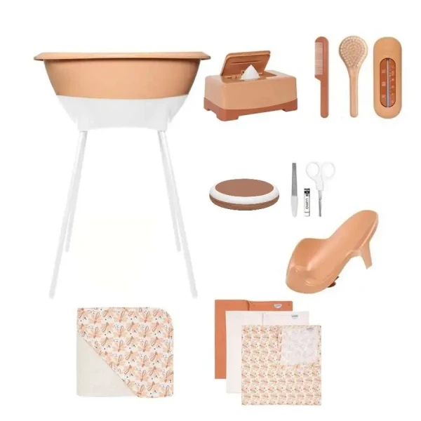 LUMA 9 dielna kúpacia sada Spiced Copper s 3 mušelínkami a osuškou