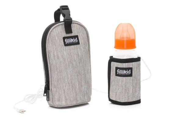 Fillikid Ohrievač fliaš lightgrey melange USB