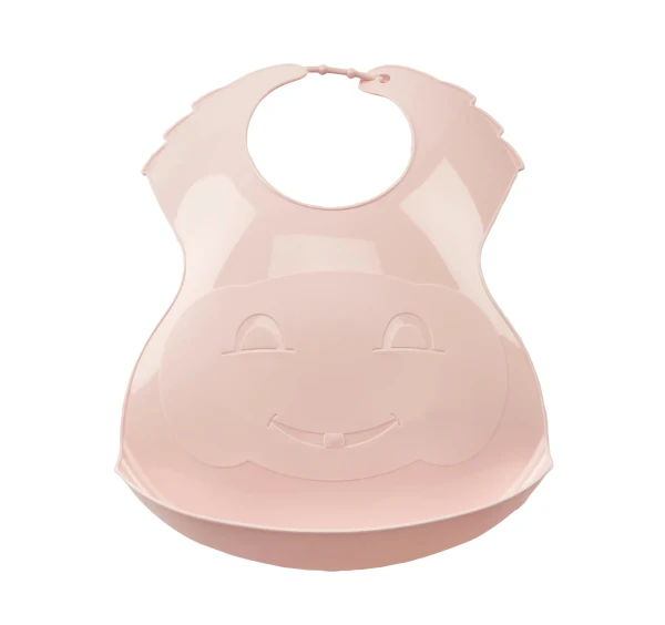 THERMOBABY Plastový podbradník, Powder Pink - BabyDirekt