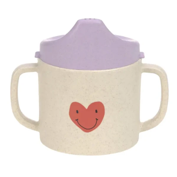 Lässig detský hrnček Sippy Cup PP/Cellulose Happy Rascals Heart lavender