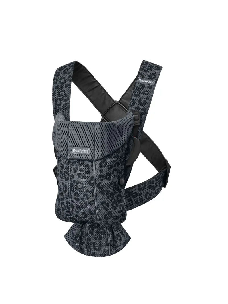 BABYBJORN Detské nosidlo MINI Antracit/Leopard 3D Mesh