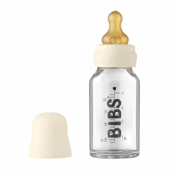 BIBS Baby Bottle sklenená fľaša 110ml Ivory