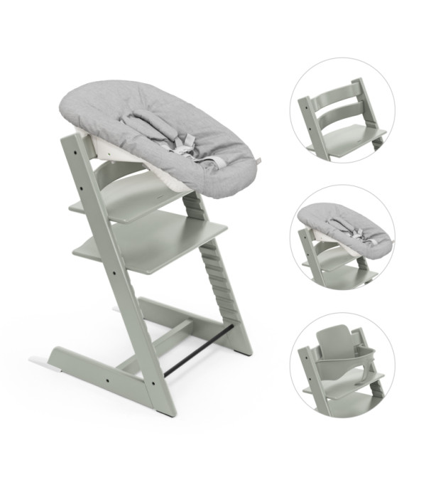 Stokke Tripp Trapp Bundle Stolička + baby set + newborn set Glacier Green