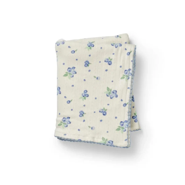 Elodie Details Bavlnená pletená deka Pointelle Blanket - Blueberry Bliss Dots