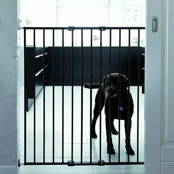 DogSpace Charlie extra vysoká predlžovacia brána 62-107cm, skrutkovacia, kov čierna