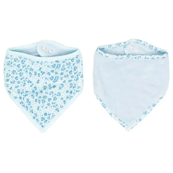 Bebe-Jou Bandana slintáčik Bébé-Jou Leopard Blue 2 ks