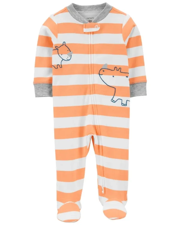 CARTER'S Overal na zips Sleep&Play Orange Rhino chlapec NB/ veľ. 56