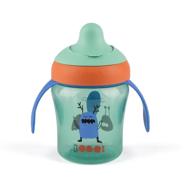 SUAVINEX Netečúci hrnček BOOO 200 ml - ZELENÝ