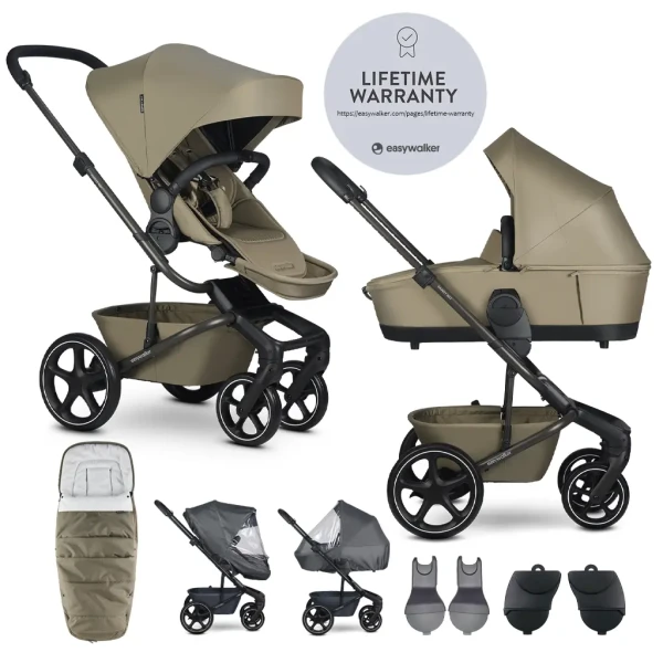 EASYWALKER Set XXL kočík kombinovaný Harvey NXT s príslušenstvom Moss Green