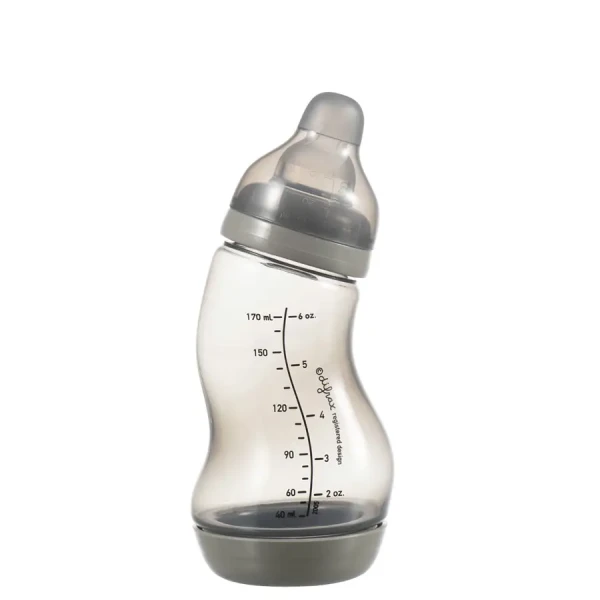 Dojčenská S-fľaška Difrax antikoliková, šedá, 170 ml