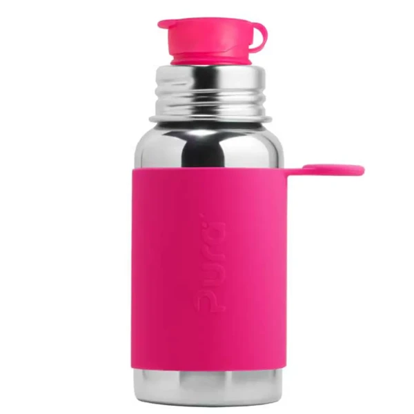 Pura® nerezová fľaša so športovým uzáverom 550ml ružová