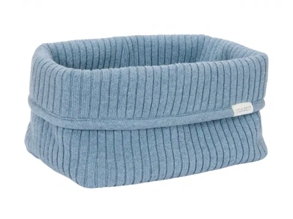 Little Dutch Košík pletený veľký Pure Denim Blue