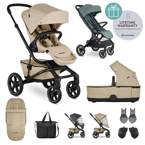 EASYWALKER Kočík kombinovaný Jimmey Sand Taupe XXL RWS + Jackey XL Forest Green
