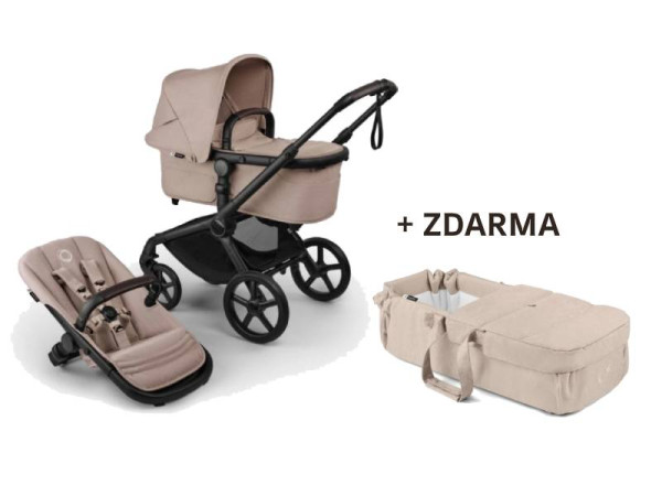 Bugaboo Fox 5 RENEW Kompletný set Black/Desert Taupe Melange-Desert Taupe Melange