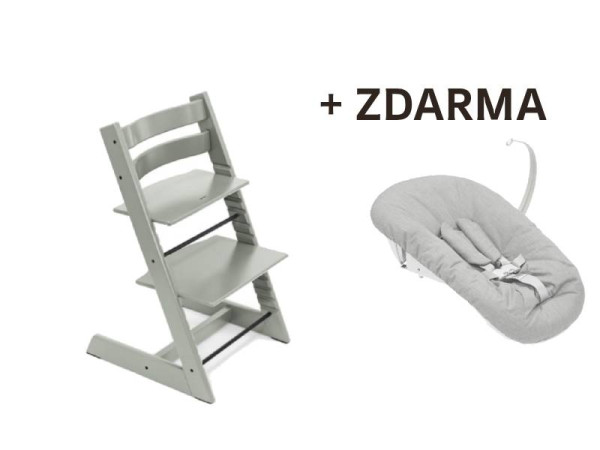 Stokke Tripp Trapp Stolička Classic Collection Glacier Green+ newborn set ZDARMA