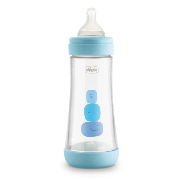 CHICCO Fľaša dojčenská Perfect 5 silikón, 300 ml chlapec