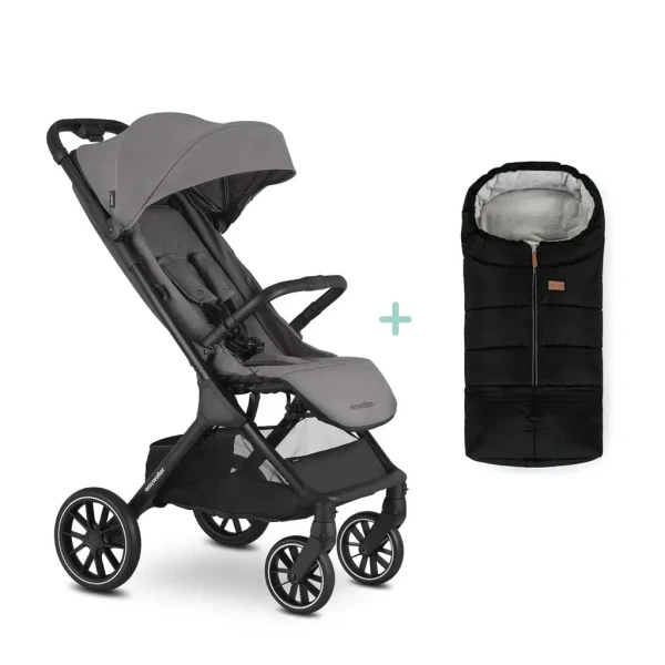 EASYWALKER Kočík športový Jackey XL Marble Grey + PETITE&MARS fusak Jibot ZADARMO