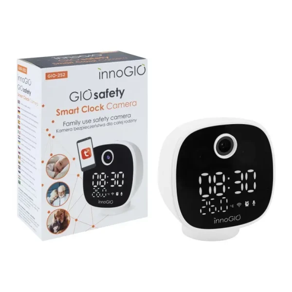 innoGIO Domácí Smart Wi-fi kamera GIOsafety Clock