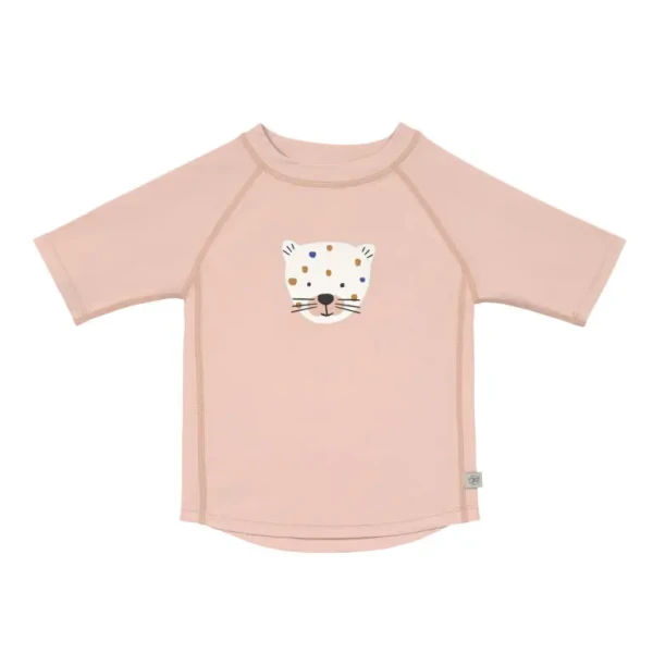 Lässig Plavkové Tričko Rashguard leopard pink 07-12 mon.