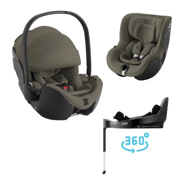 BRITAX Autosedačka set Baby-Safe Pro + Vario Base 5Z + autosedačka Dualfix 5z, Urban Olive - Lux