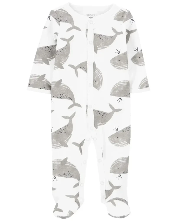 CARTER'S Overal na cvoky Sleep&Play Grey Whale neutrál NB, veľ. 56