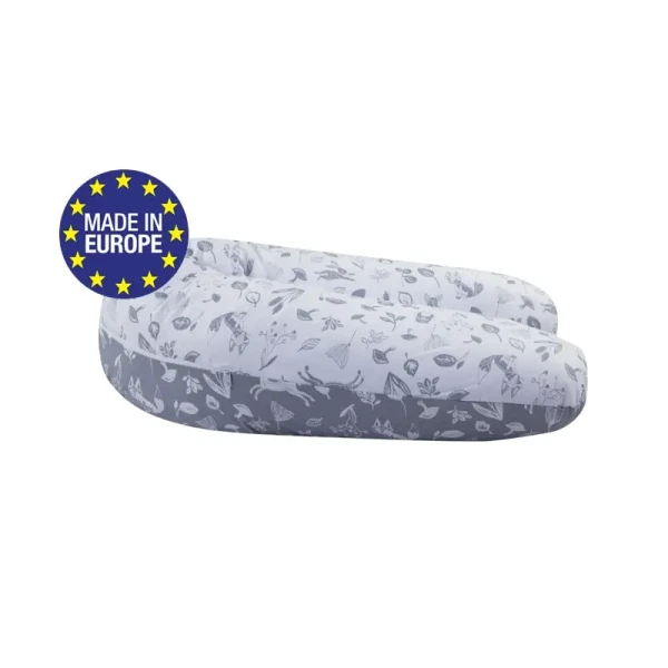 Bomimi ADOS Univerzálny vankúš na dojčenie 150x30, LESNÉ ZVIERATKÁ, SIVÁ