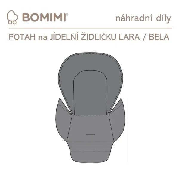 BOMIMI LARA, BELA poťah na stoličku grey