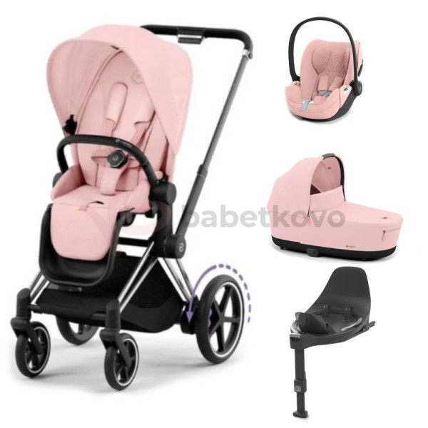 CYBEX E-PRIAM 4-kombinácia CHROME BLACK Peach pink
