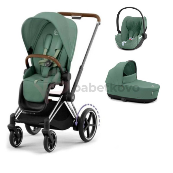 CYBEX E-PRIAM 3-kombinácia CHROME BROWN Leaf Green