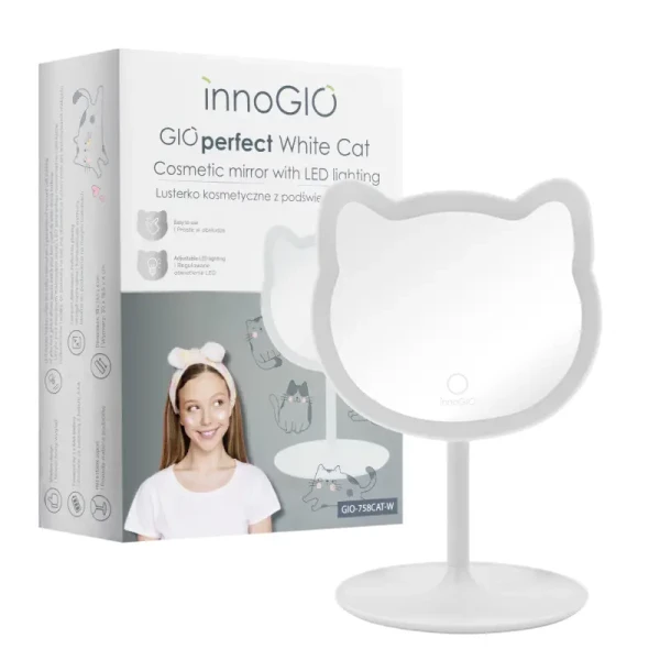 innoGIO Kosmetické zrcátko GIOperfect White Cat