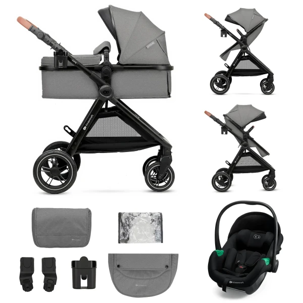KINDERKRAFT Kočík kombinovaný 3v1 Esme Moonlight Grey