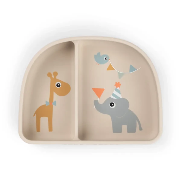 DONE BY DEER Stick and stay silikónová miska Celebration - piesková