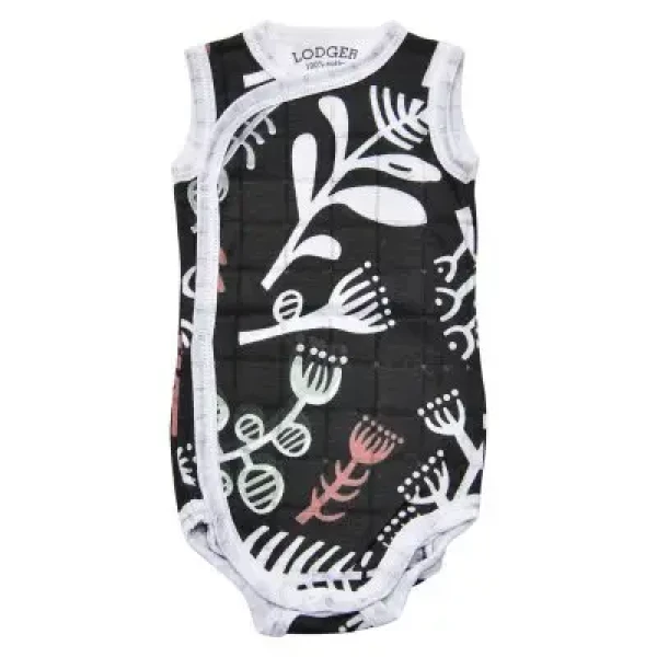 LODGER Body Romper Fold Over Botanimal Raven vel. 56