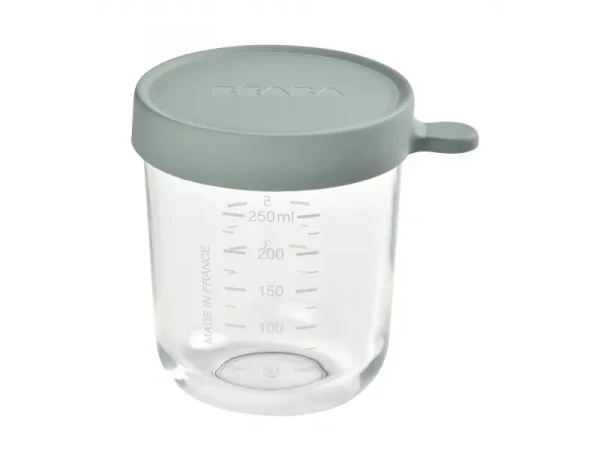 Beaba Téglik na jedlo sklenený 250ml Eucalyptus Green
