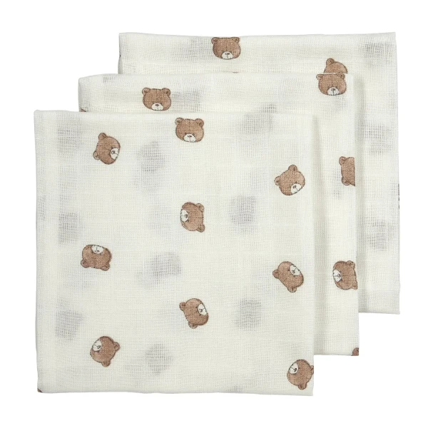 Meyco Mušelínové plienky 70x70 cm 3-balenie- Bear