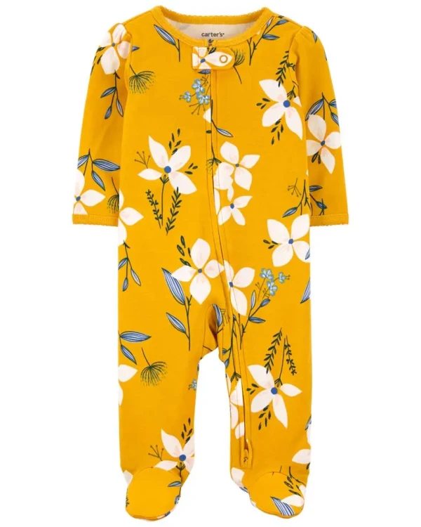 CARTERS Overal na zip Sleep & Play Golden Flora dievča 6m