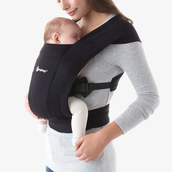 ERGOBABY  Nosič EMBRACE - SOFT KNIT -  PURE BLACK