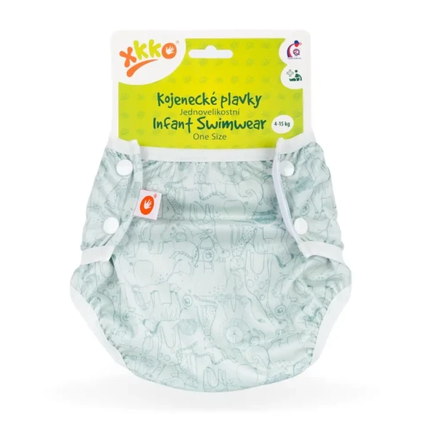 XKKO Jednoveľkostné dojčenské plavky - Safari Granite Green