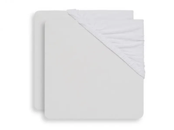 Jollein Plachta napínacia 150x75 cm froté White 2 ks