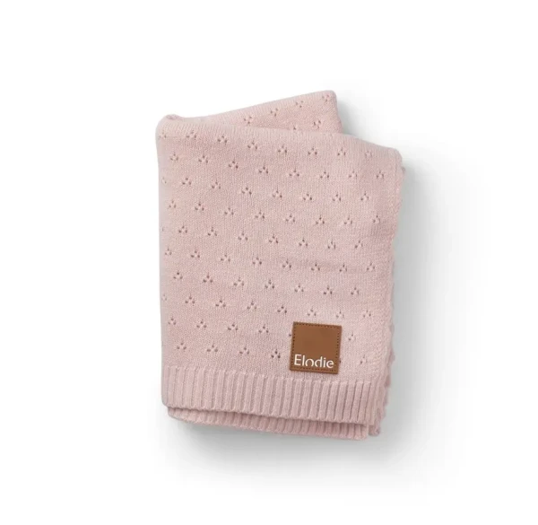 Elodie Details Pletená deka - Pointelle Blanket - Misty Pink