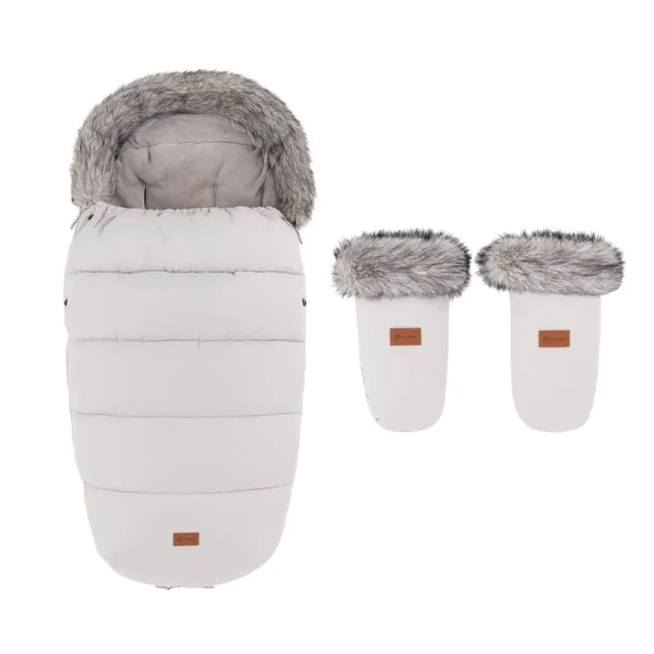 PETITE&MARS Set zimný fusak Comfy 4v1 + rukavice na kočík Fjora Champagne Shower