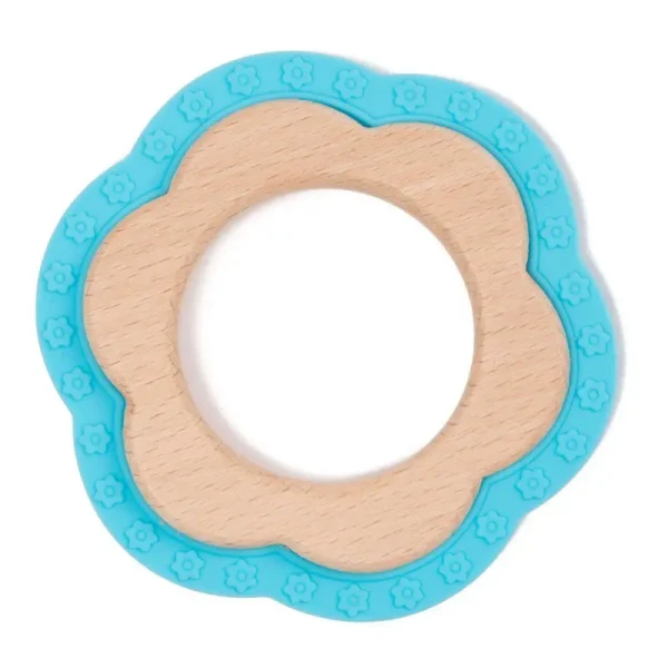 Bo Jungle Hryzátko B-TEETHER FLOWER WOOD Blue