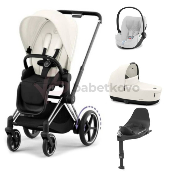 CYBEX E-PRIAM 4-kombinácia CHROME BLACK Off White