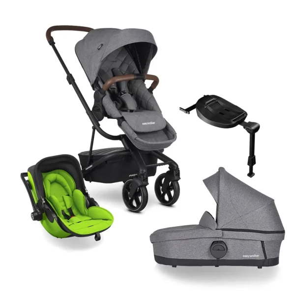 EASYWALKER Kočík kombinovaný Harvey3 Premium 4v1 Diamond Grey/Spring Green