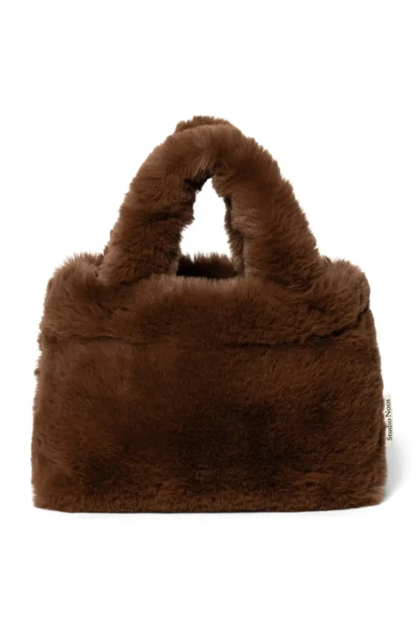 STUDIO NOOS -Faux Fur Mini Handbag | Brown