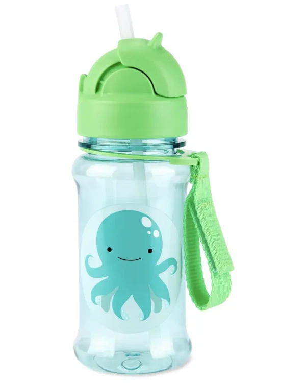 SKIP HOP Zoo tritan Fľaša so slamkou 355ml Chobotnica 12m+