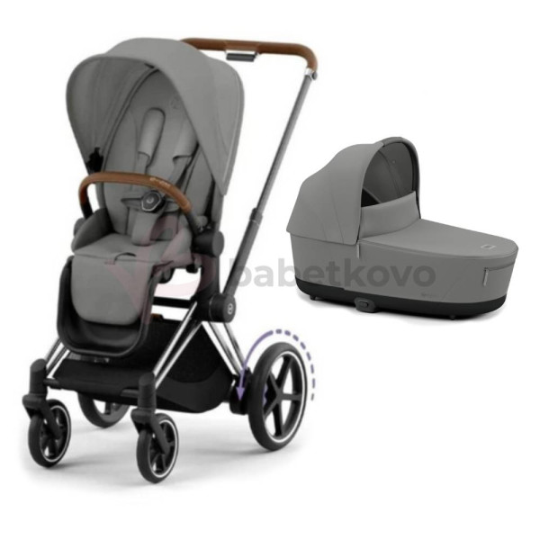 CYBEX E-PRIAM 2-kombinácia CHROME BROWN Mirage Grey