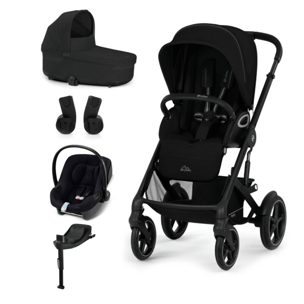 CYBEX Kombinovaný kočík TALOS S LUX Moon Black - black rám