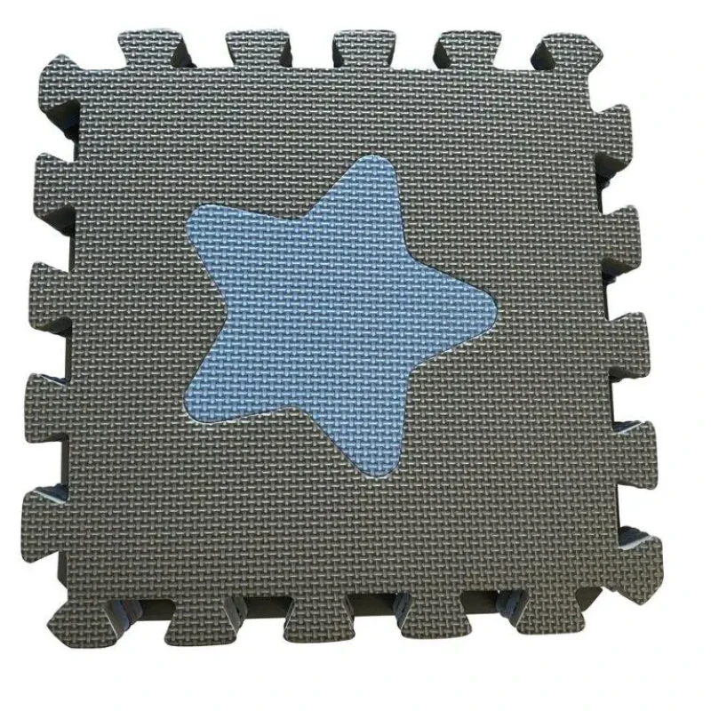 Baby Dan Penová hracia podložka puzzle Geometrické tvary, Blue 90 x 90 cm