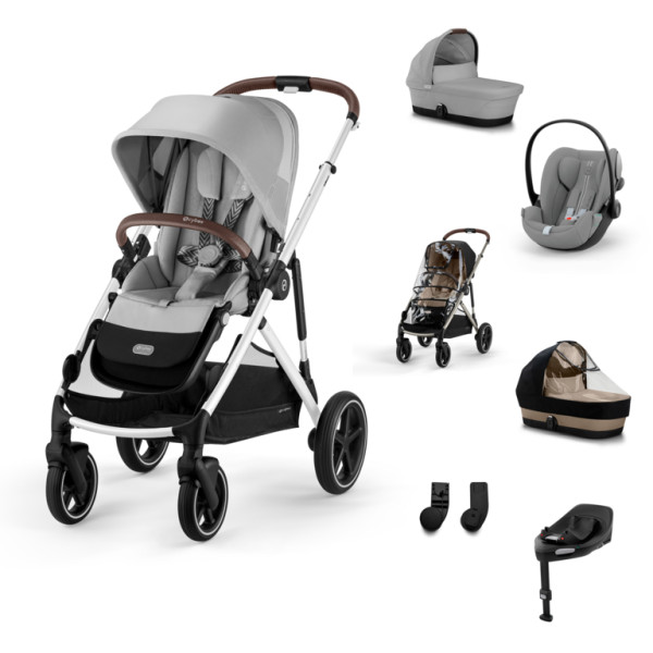Cybex Gazelle S Kombinovaný kočík SET XL -  Stone grey - Silver Rám